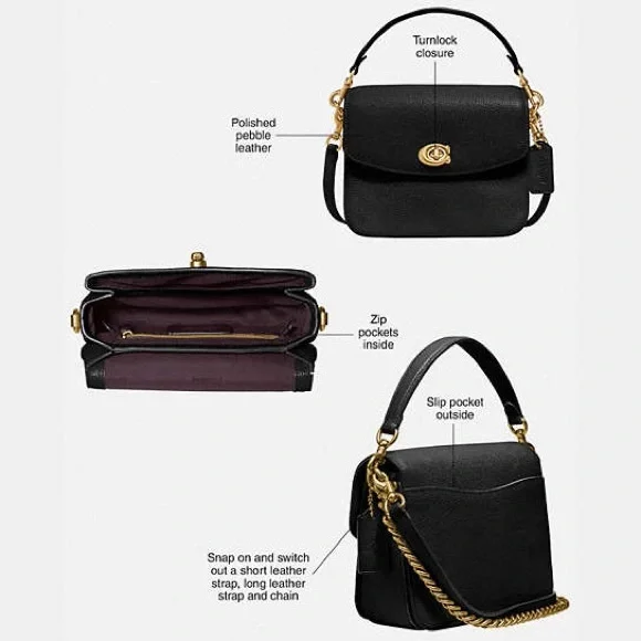 COACH Cassie 19 Leopard Print Satchel/Shoulder/Crossbody Handbag - Picture 4 of 9